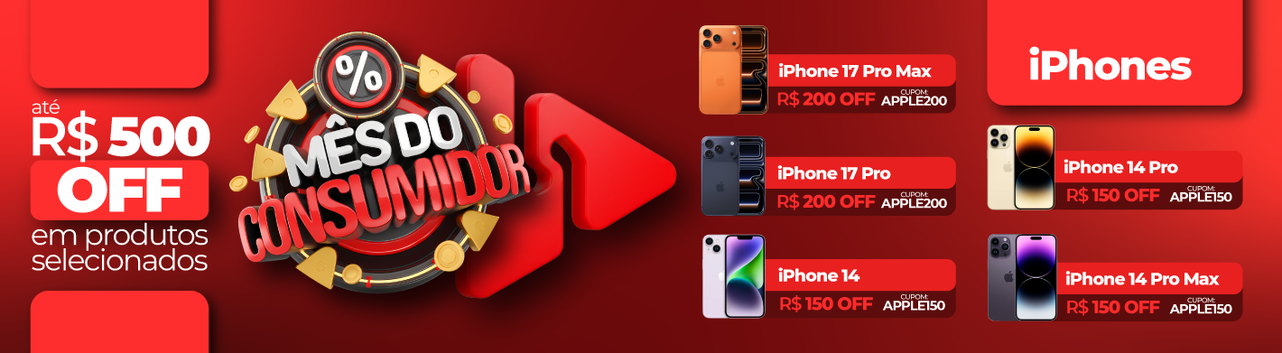 Banner Mês do consumidor Iphones