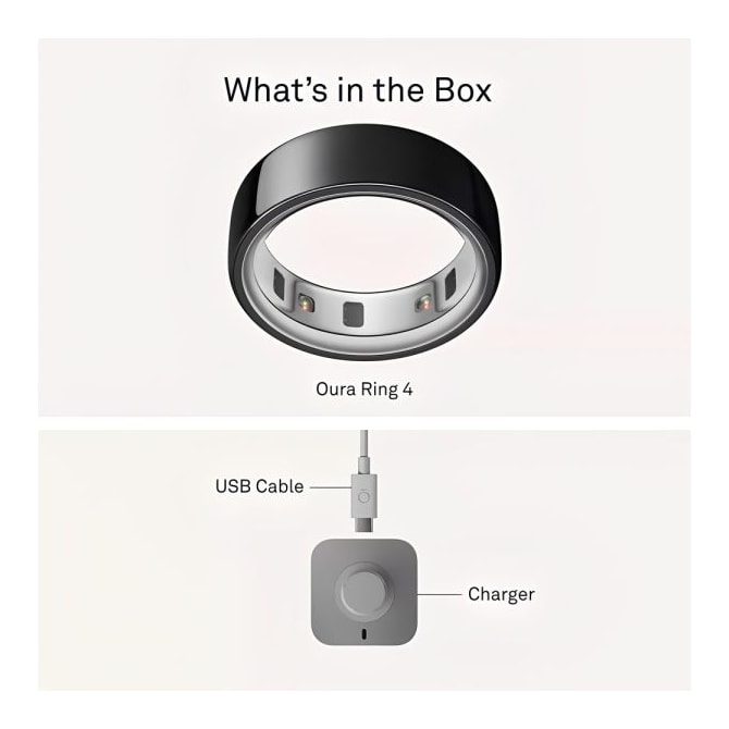 Anel Inteligente Smart Oura Ring 4 Bluetooth Tamanho 10 - Preto-56386fce-1d48-41e9-8742-9d6e2893aa3d