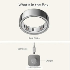 Anel Inteligente Smart Oura Ring 4 Bluetooth Tamanho 11 - Prata Escovado