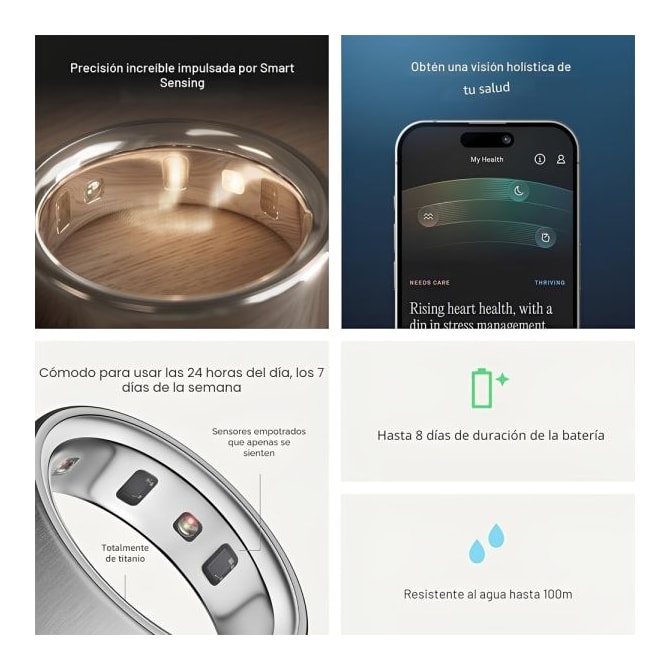 Anel Inteligente Smart Oura Ring 4 Bluetooth Tamanho 11 - Preto-2d8ab8d5-3cf1-46b3-af76-e37960d49eb8