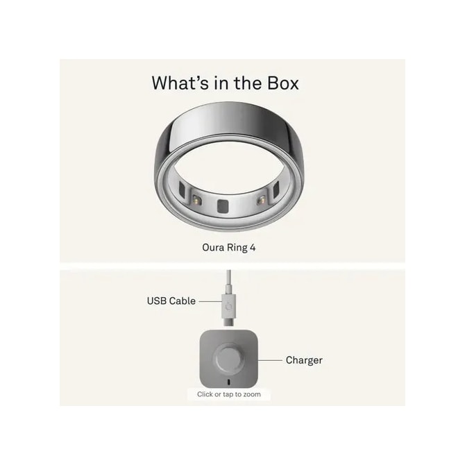 Anel Inteligente Smart Oura Ring 4 Bluetooth Tamanho 12 - Prata Escovado-4edb6ebe-3f21-4d8d-aed8-0b1fb4142e77