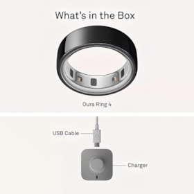 Anel Inteligente Smart Oura Ring 4 Bluetooth Tamanho 7 - Preto