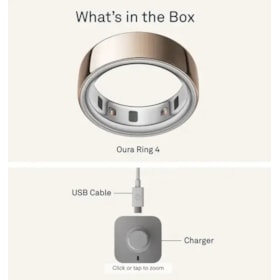 Anel Inteligente Smart Oura Ring 4 Bluetooth Tamanho 8 - Rose Gold
