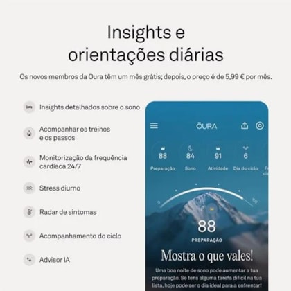 Anel Inteligente Smart Oura Ring 5 Bluetooth Tamanho 6 - Deep Rose