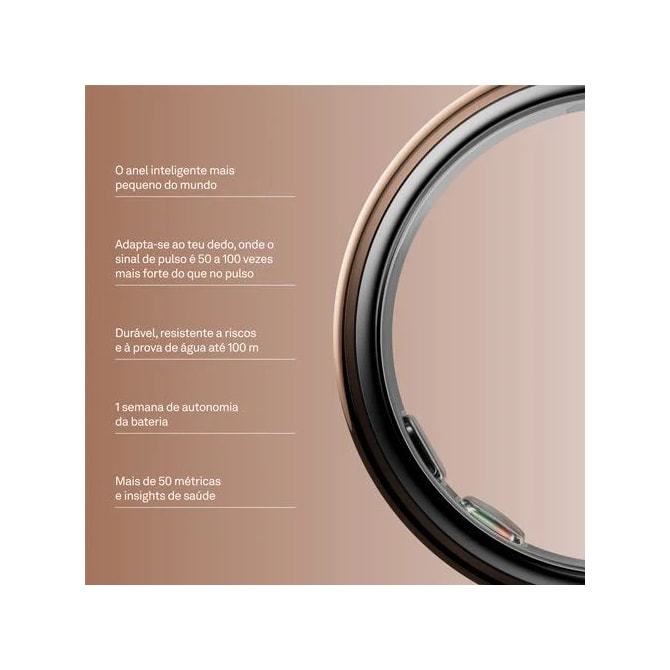 Anel Inteligente Smart Oura Ring 5 Bluetooth Tamanho 6 - Deep Rose-a4f13046-0786-4e54-b872-a5f6764c431a