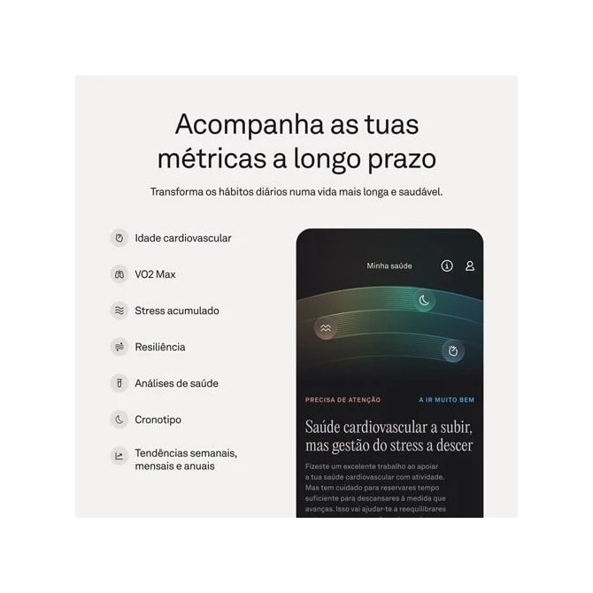 Anel Inteligente Smart Oura Ring 5 Bluetooth Tamanho 7 - Prata-b3bbed34-b095-45f4-9c86-d8c96b648a71