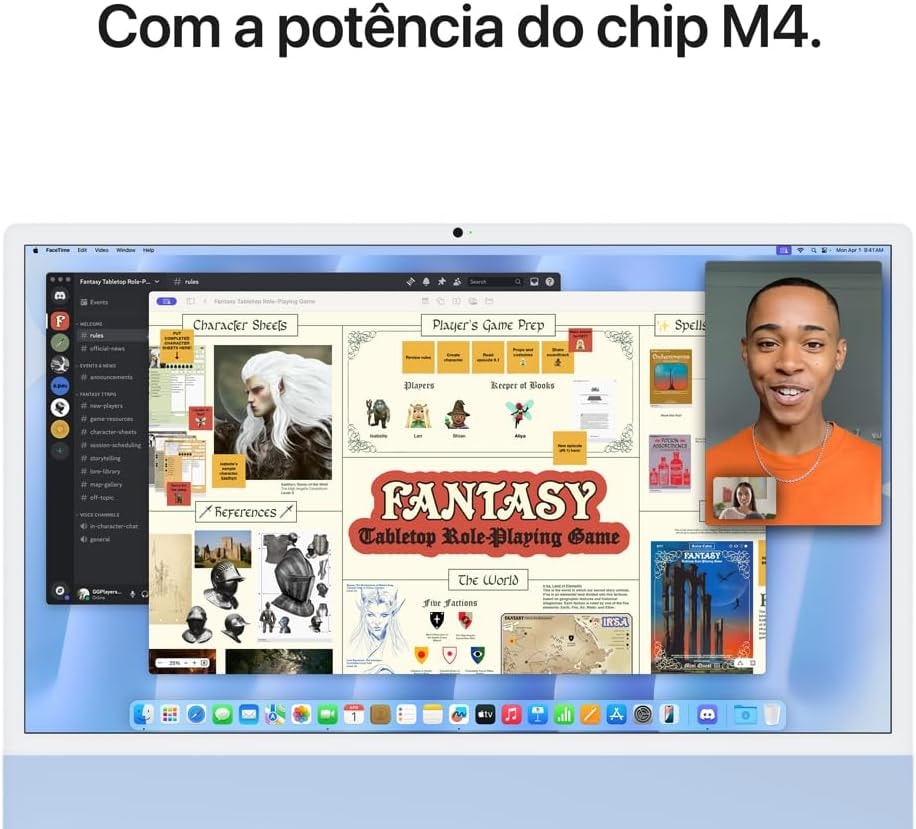 Apple iMac 2024 Apple M4 SSD 512GB / Memória 16GB / 24