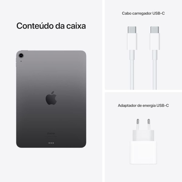 Apple iPad Air 5th geração 2022 Wi-Fi 256GB M1 ( 10.9 polegadas ) - Cinza Espacial-d33a1a56-b2c5-4fa5-95f2-0085283c5670