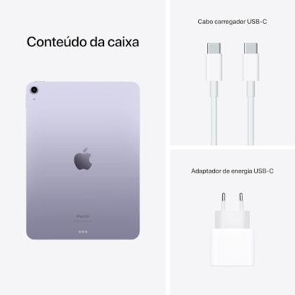 Apple iPad Air 5th geração 2022 Wi-Fi 256GB M1 ( 10.9 polegadas ) - Roxo