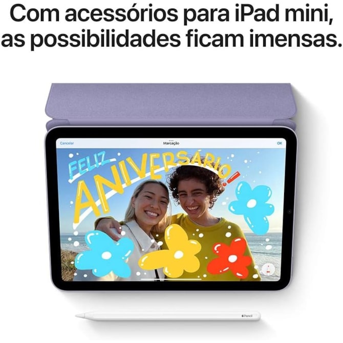 Apple iPad Mini 6th geração Wi-Fi 64GB ( 8.3 polegadas ) - Cinza Espacial-653b9a5a-c625-48f1-845a-0999fc82d287