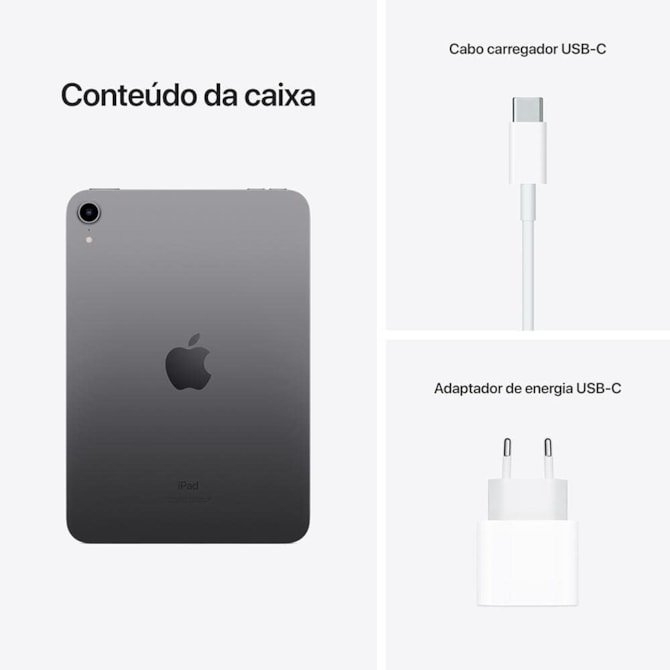 Apple iPad Mini 6th geração Wi-Fi 64GB ( 8.3 polegadas ) - Cinza Espacial-72c46625-1eb6-41df-b6c4-3d619cfca185