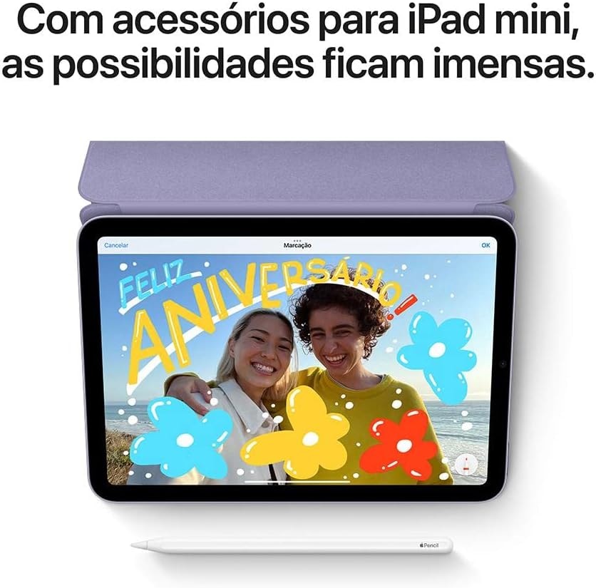 Apple iPad Mini 6th geração Wi-Fi 64GB ( 8.3 polegadas ) - Estelar