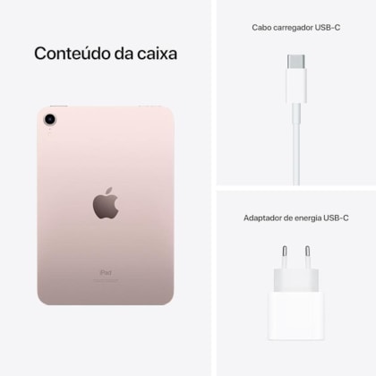 Apple iPad Mini 6th geração Wi-Fi 64GB ( 8.3 polegadas ) - Rosa