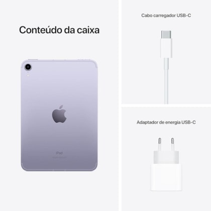 Apple iPad Mini 6th geração Wi-Fi 64GB ( 8.3 polegadas ) - Roxo