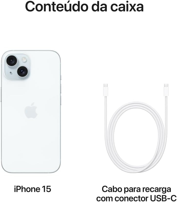Apple iPhone 15 128GB 5G - Vitrine - tela Super Retina XDR OLED