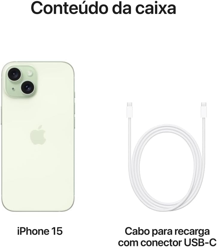 Apple iPhone 15 128GB 5G - Vitrine - tela Super Retina XDR OLED