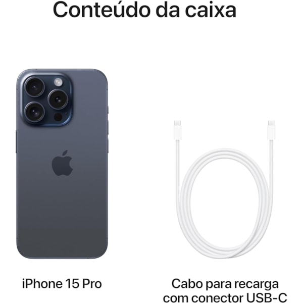 Apple iPhone 15 Pro 128GB 5G - Vitrine - tela Super Retina XDR Display 6.1