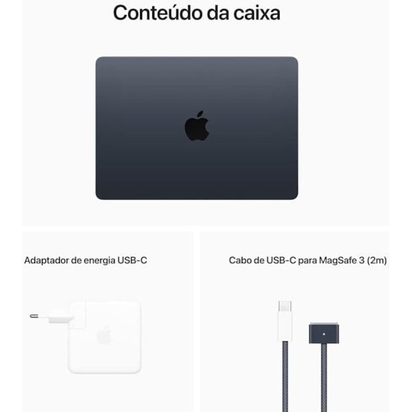 Apple MacBook Air M2 2022 256GB SSD com 8GB RAM ( 13.6 polegadas ) - Midnight-e87f6f52-abaf-403d-91a9-b3129fa8e26a