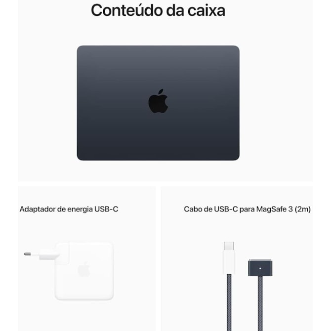 Apple MacBook Air M2 2022 256GB SSD com 8GB RAM ( 13.6 polegadas ) - Midnight-008329ea-0270-4c55-9eb1-8e7859606419