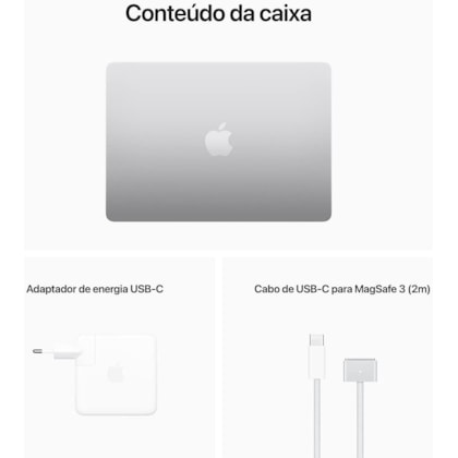 Apple MacBook Air M2 2022 256GB SSD com 8GB RAM ( 13.6 polegadas ) - Silver