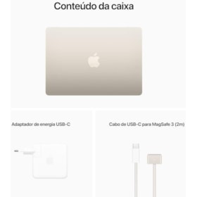 Apple MacBook Air M2 2022 256GB SSD com 8GB RAM ( 13.6 polegadas ) - Starlight