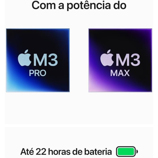 Apple MacBook Pro M3 2023 / Memória 18GB / SSD 512GB / 16.2