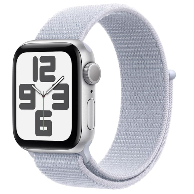 Apple Watch SE 2nd geração GPS 40mm Aluminio Silver - Pulseira Sport Loop Cloud-cee783de-677b-414f-af97-db59829a6589