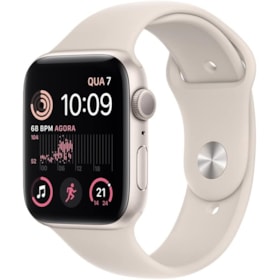 Apple Watch SE 2nd geração GPS 40mm Estelar - Pulseira de Borracha