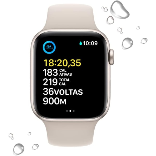 Apple Watch SE 2nd geração GPS 40mm Estelar - Pulseira de Borracha-52e567b0-68bf-4738-80de-9e462f951367