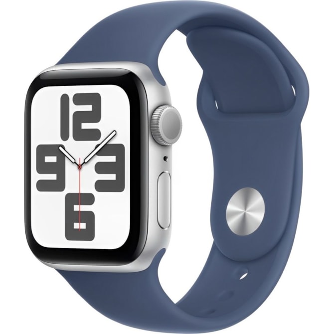 Apple Watch SE 2nd geração GPS 40mm Silver - Pulseira de Borracha-e712da9f-dea3-4b79-a58e-60d3f52744e0