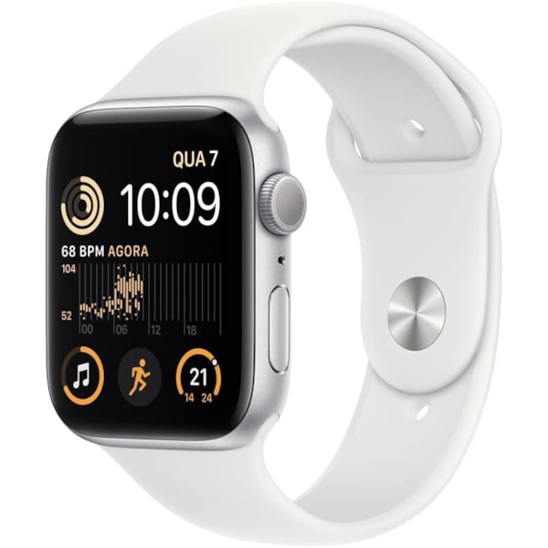 Apple Watch SE 2nd geração GPS 40mm Silver - Pulseira de Borracha-a3b4274f-9f1f-4dc6-99e1-68c3aaafc47c