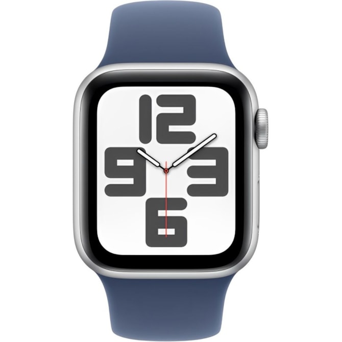 Apple Watch SE 2nd geração GPS 40mm Silver - Pulseira de Borracha-96c05538-447e-4a5a-a92f-dd38390505bd