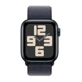Apple Watch SE 2nd geração GPS 44mm Aluminio Midnight - Pulseira Sport Loop Ink