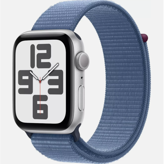 Apple Watch SE 2nd geração GPS 44mm Aluminio Silver - Pulseira Sport Loop Blue-35aeaff9-e6bb-4504-93af-fb29f464b1e5