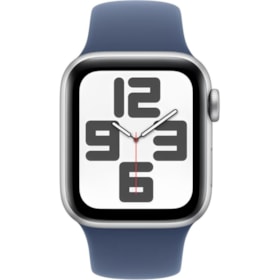 Apple Watch SE 2nd geração GPS 44mm Silver - Pulseira Esportiva