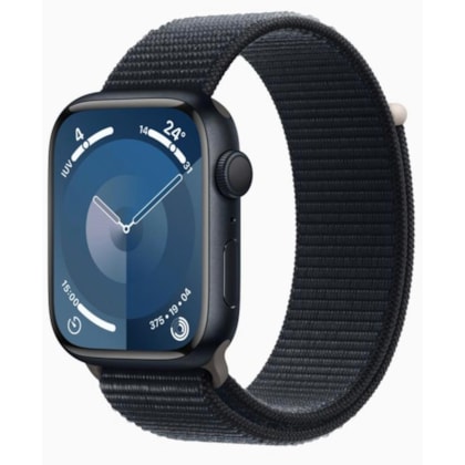 Apple Watch Serie 9 GPS 41mm Meia-noite de Alumínio - pulseira Loop