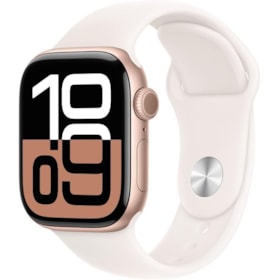 Apple Watch Series 10 42 mm - Ouro Rosa ( Pulseira esportiva Rosa )