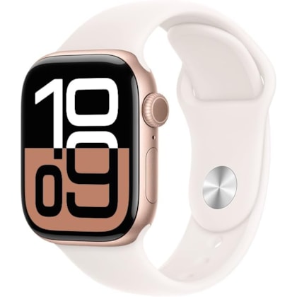 Apple Watch Series 10 42 mm - Ouro Rosa ( Pulseira esportiva Rosa )