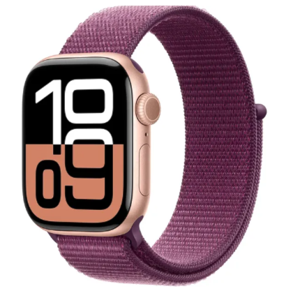 Apple Watch Series 10 42 mm - Ouro Rosa ( Pulseira Loop Ameixa )