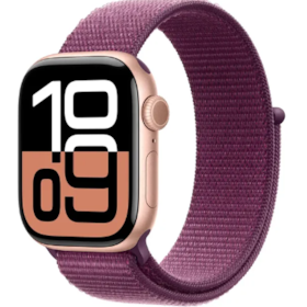 Apple Watch Series 10 42 mm - Ouro Rosa ( Pulseira Loop Ameixa )