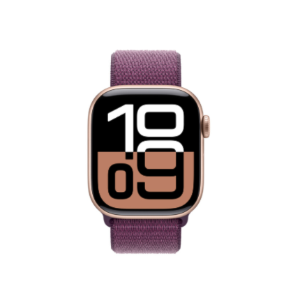 Apple Watch Series 10 42 mm - Ouro Rosa ( Pulseira Loop Ameixa )