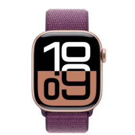Apple Watch Series 10 42 mm - Ouro Rosa ( Pulseira Loop Ameixa )