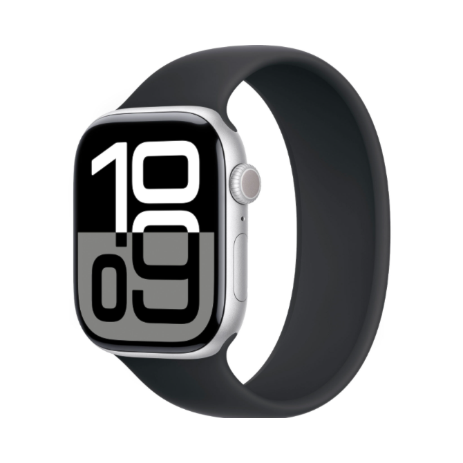 Apple Watch Series 10 42 mm - Prata Alumínio ( Pulseira esportiva Preta )-02d29b46-0520-4d9c-bc6c-4d2a47aa1f5a
