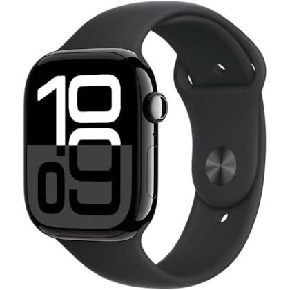 Apple Watch Series 10 42 mm - Preto Brilhante ( Pulseira esportiva Preta )