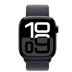 Apple Watch Series 10 42 mm - Preto Brilhante ( Pulseira Loop Preta )