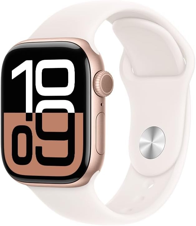 Apple Watch Series 10 46 mm - Ouro Rosa ( Pulseira esportiva Rosa )