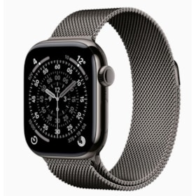 Apple Watch Series 11 42mm GPS + Celular - Ardósia Titânio - Pulseira estilo Milânes