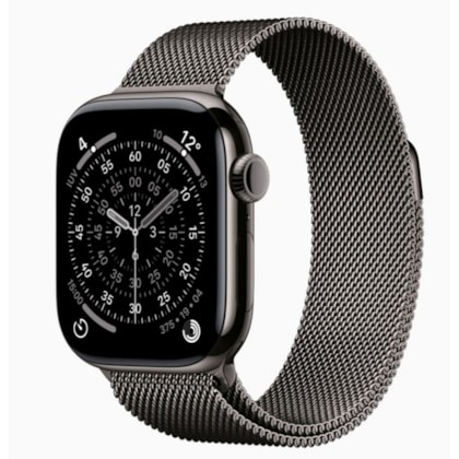 Apple Watch Series 11 42mm GPS + Celular - Ardósia Titânio - Pulseira estilo Milânes
