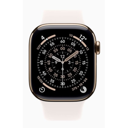 Apple Watch Series 11 42mm GPS + Celular - Dourado Titânio - Pulseira Esportiva