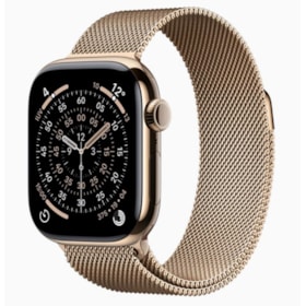 Apple Watch Series 11 42mm GPS + Celular - Dourado Titânio - Pulseira estilo Milânes
